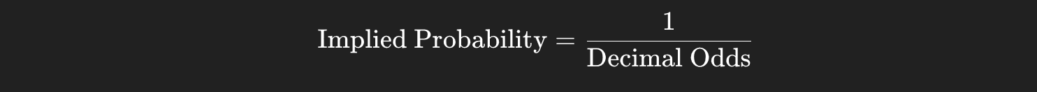 betting odds to implied probability conversion