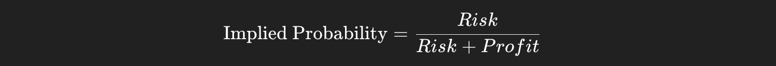 implied probability conversion formula